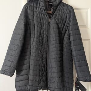 New Balance Down Puffer Coat Small Black Quilted Jacket NEW w TAGS (NWT)